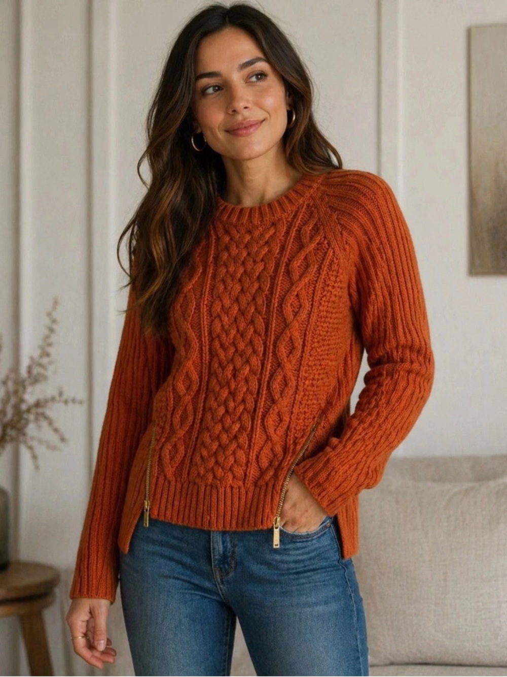 Michael Kors Cable Knit Sweater Size S